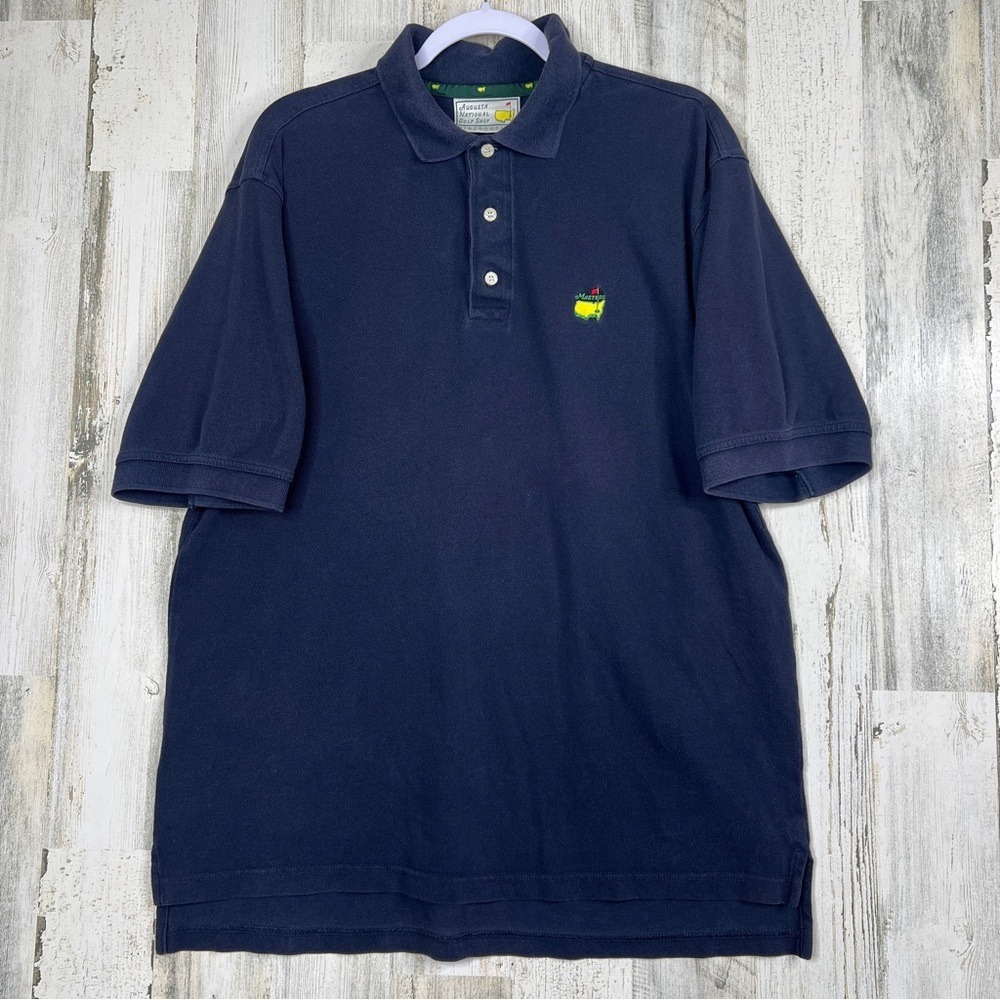 Masters Polo Golf Shirt Mens‎ Large Blue Short Sleeve